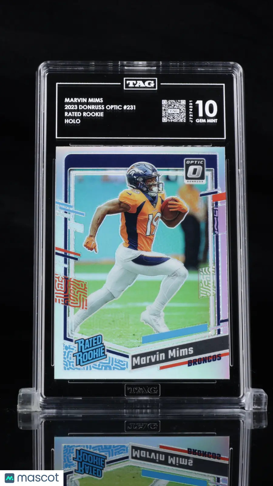 2023 Donruss Optic Marvin Mims RC Rated Rookie Holo TAG 10 #231 