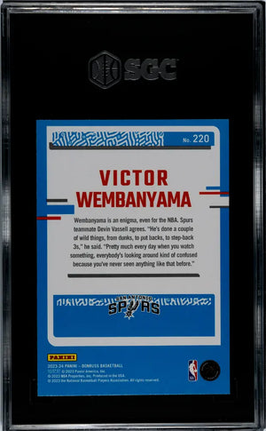 2023 Donruss Rated Rookie Victor Wembanyama Green Holo Laser RC SGC 9.5 