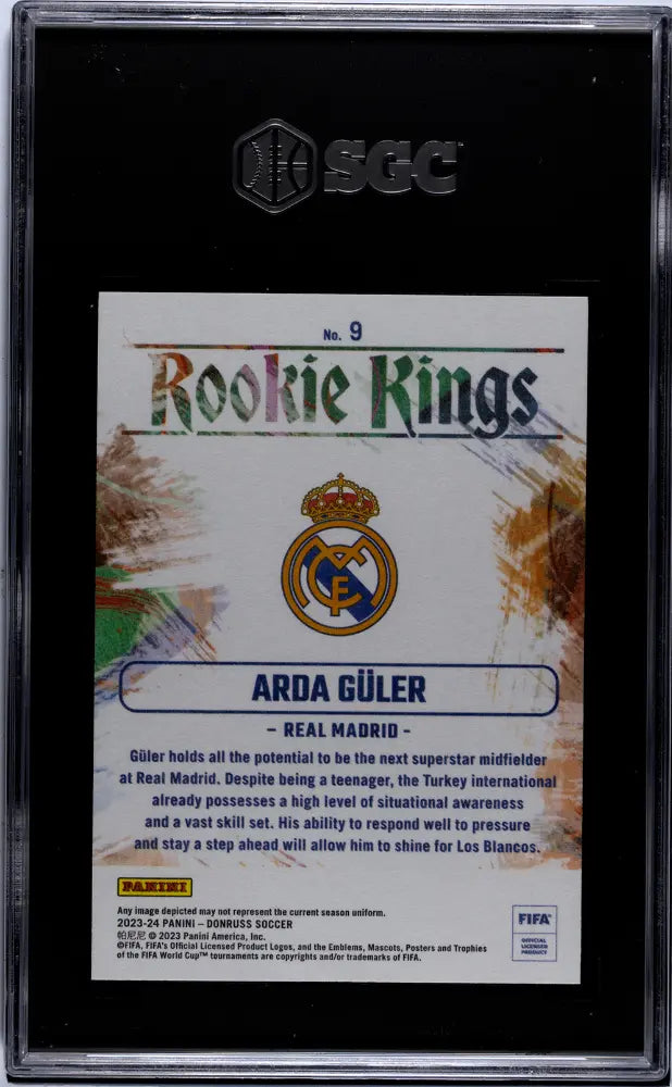 2023 Donruss Soccer Arda Guler RC Rookie Kings SGC 10 