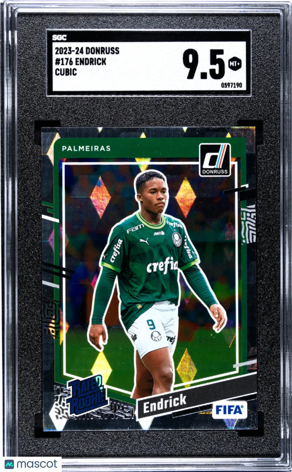 2023 Donruss Soccer Endrick Rated Rookie Cubic SGC 9.5 