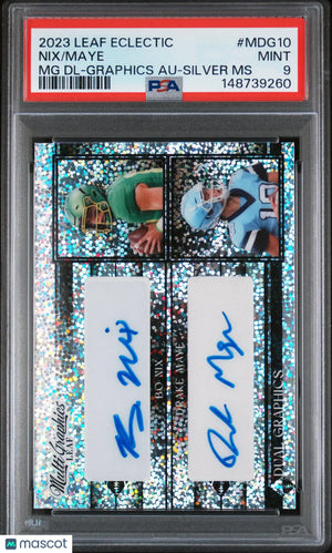 2023 Leaf Eclectic Multigraphics Dual-Graphics Autographs Maye Nix Silver  PSA 9 