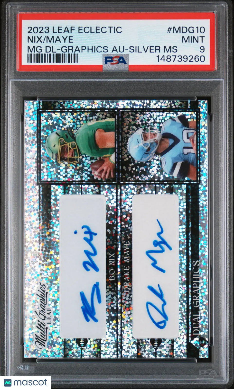 2023 Leaf Eclectic Multigraphics Dual-Graphics Autographs Maye Nix Silver  PSA 9 