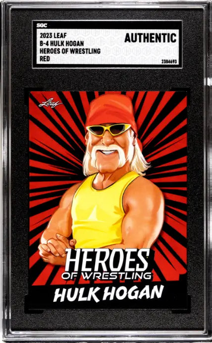 2023 Leaf Heroes Of Wrestling Hulk Hogan Red SGC Authentic 