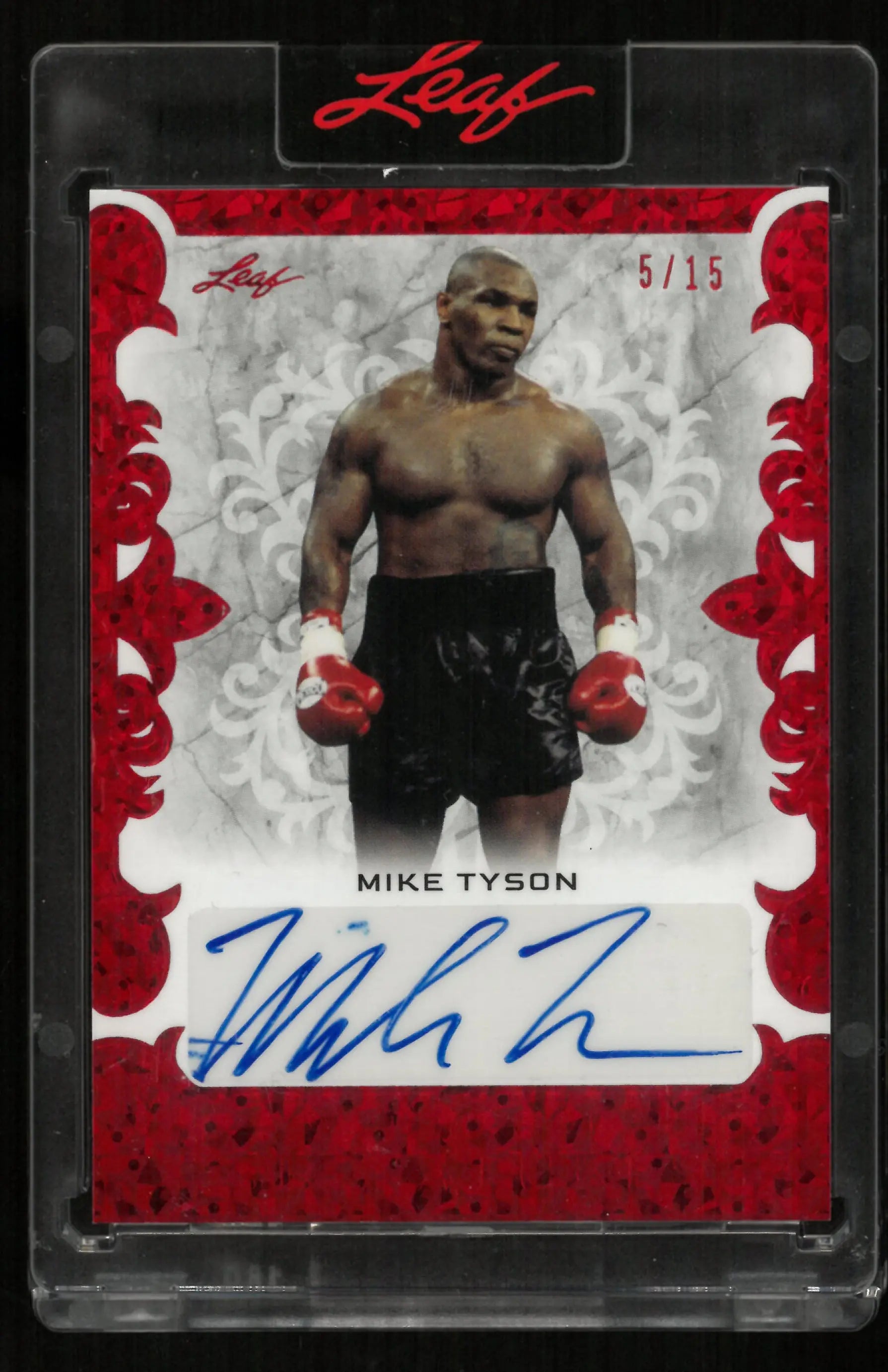 2023 Leaf Trading Superlative Signatures Mike Tyson Autograph Red /15 