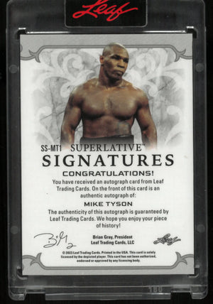 2023 Leaf Trading Superlative Signatures Mike Tyson Autograph Red /15 
