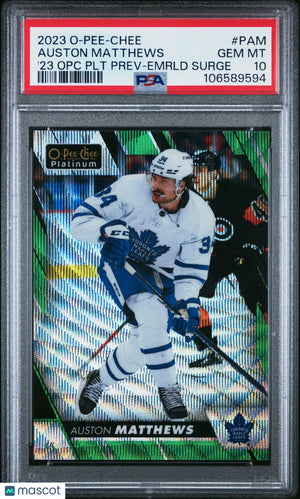 2023 O-Pee-Chee OPC Platinum Auston Matthes Platinum Emerald Surge PSA 10 /10 