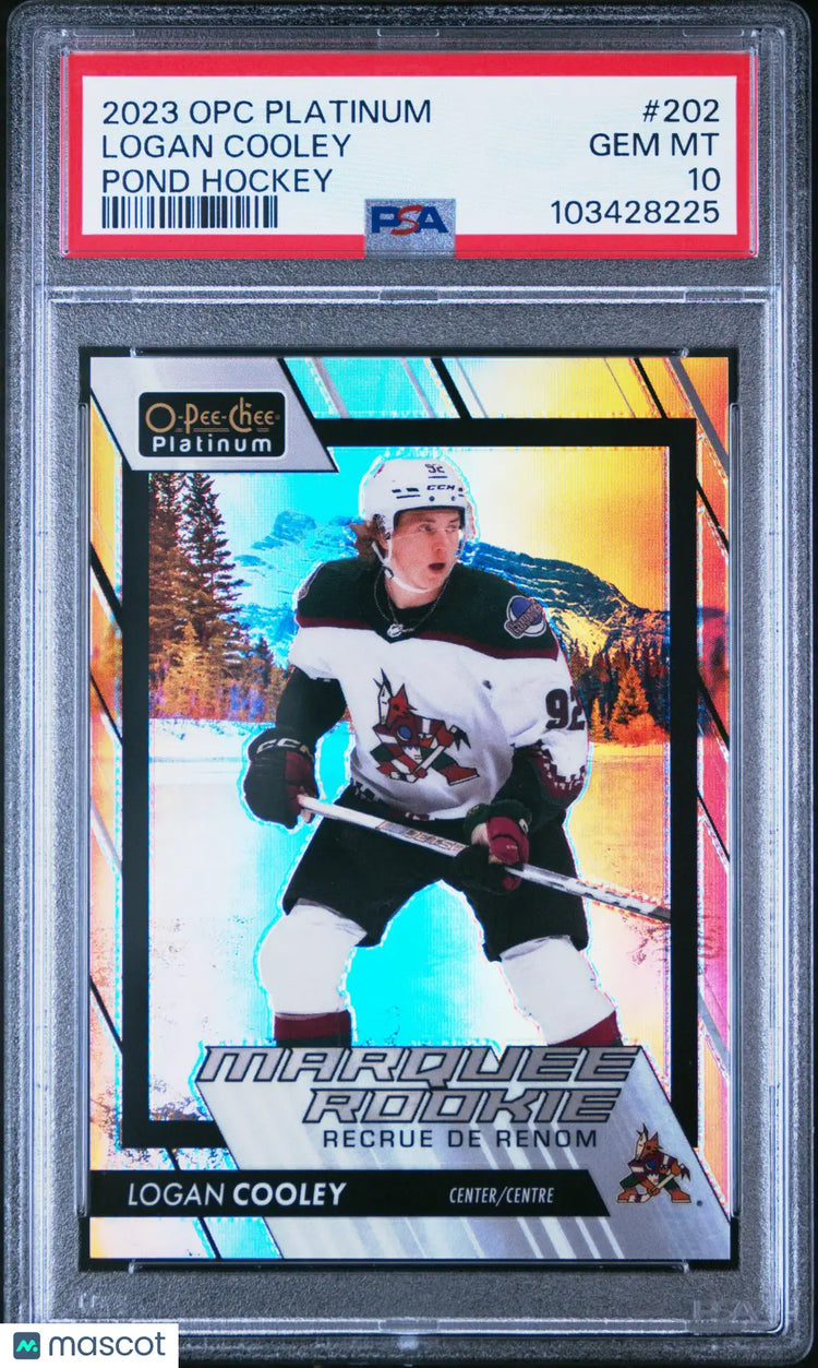 2023 O-Pee-Chee OPC Platinum Logan Cooley  Marquee Rookie Pond Hockey PSA 10 SP 