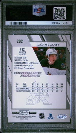 2023 O-Pee-Chee OPC Platinum Logan Cooley  Marquee Rookie Pond Hockey PSA 10 SP 