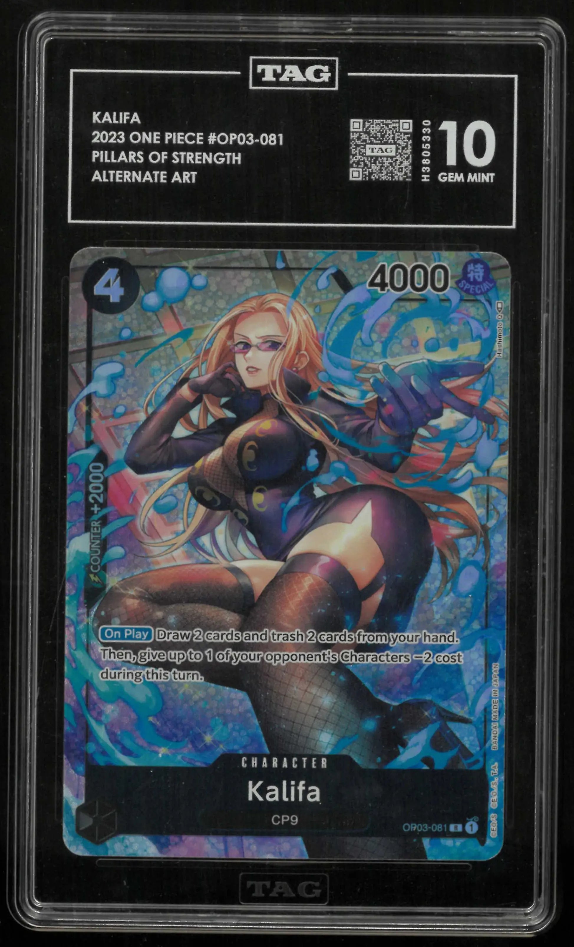 2023 One Piece Pillars Of Strength Kalifa Alternate Art TAG 10 