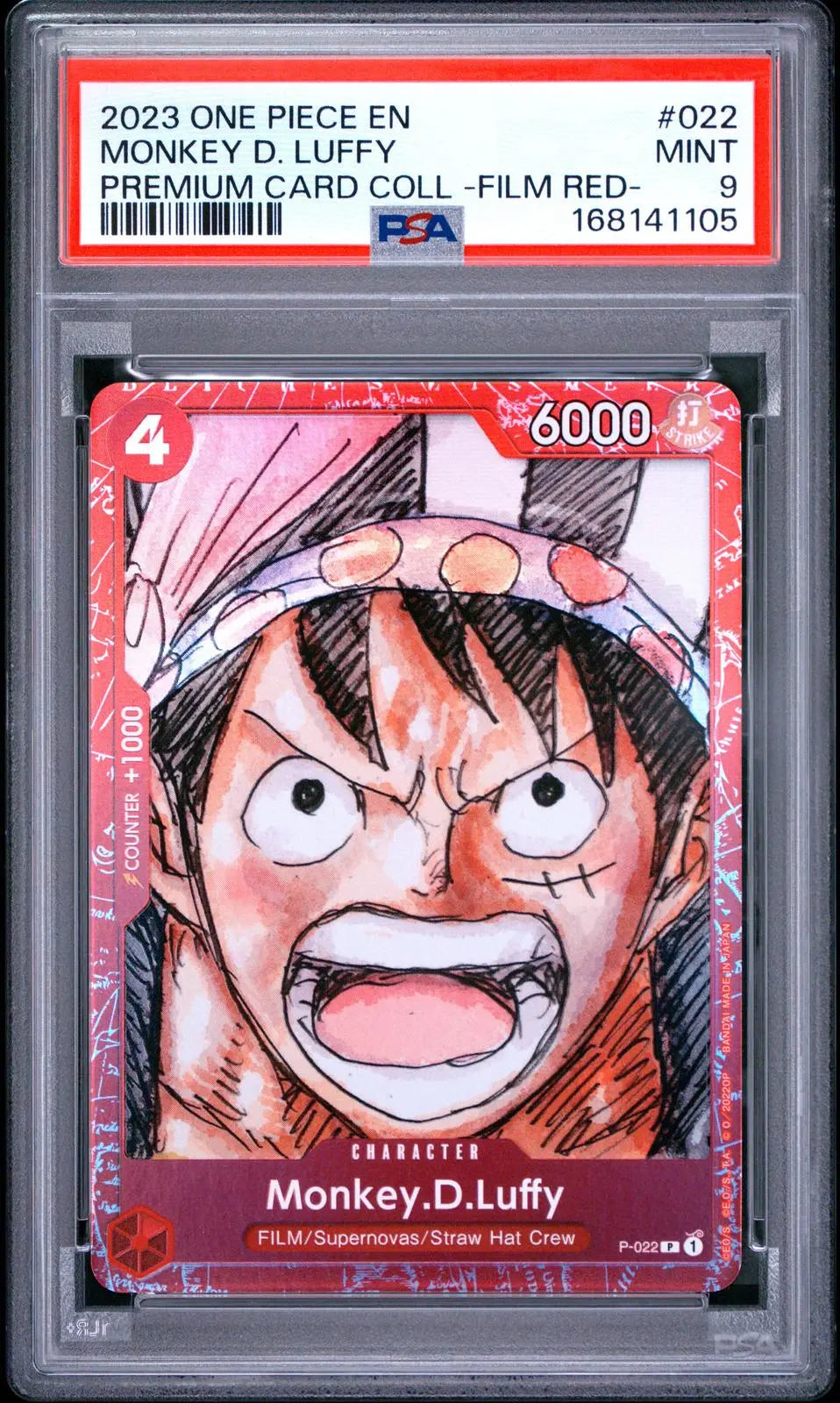 2023 One Piece Premium Card Collection Monkey D. Luffy 022 PSA 9 