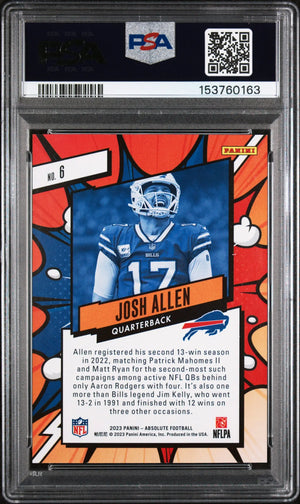 2023 Panini Absolute Explosive Josh Allen PSA 9 