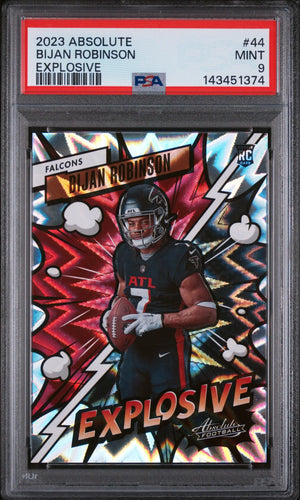 2023 Panini Absolute Explosive Rookie Bijan Robinson RC PSA 9 