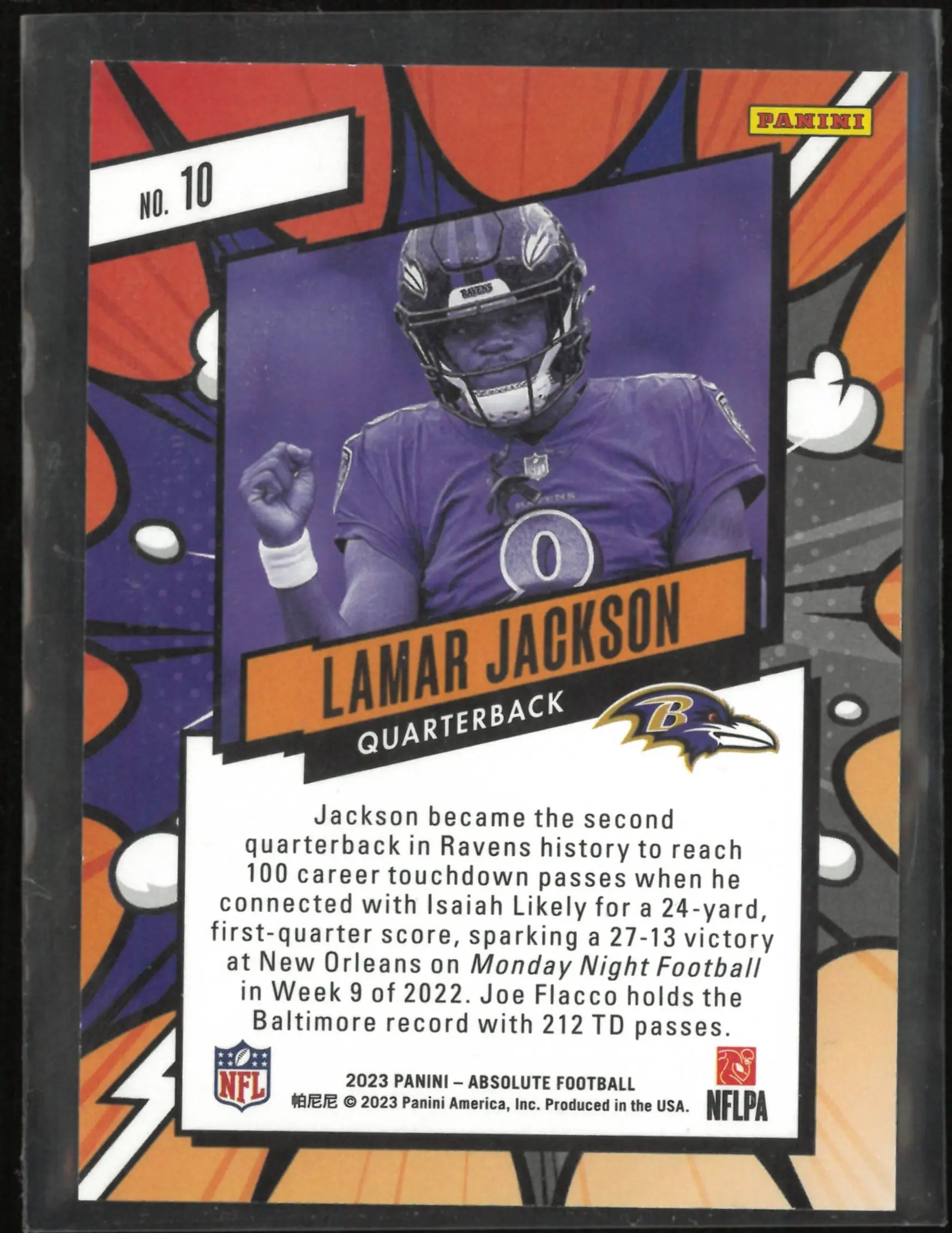 2023 Panini Absolute Football Explosive Lamar Jackson 
