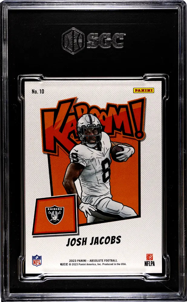 2023 Panini Absolute Josh Jacobs #10 Kaboom! SGC 9.5 