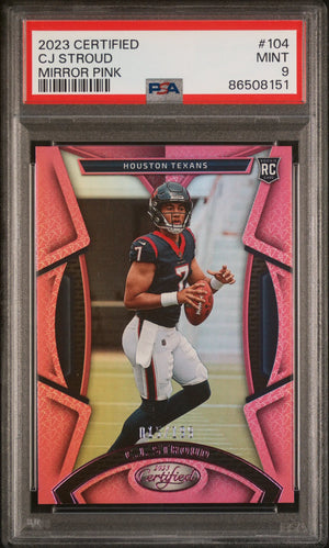 2023 Panini Certified Rookie CJ Stroud Mirror Pink /199 RC PSA 9 