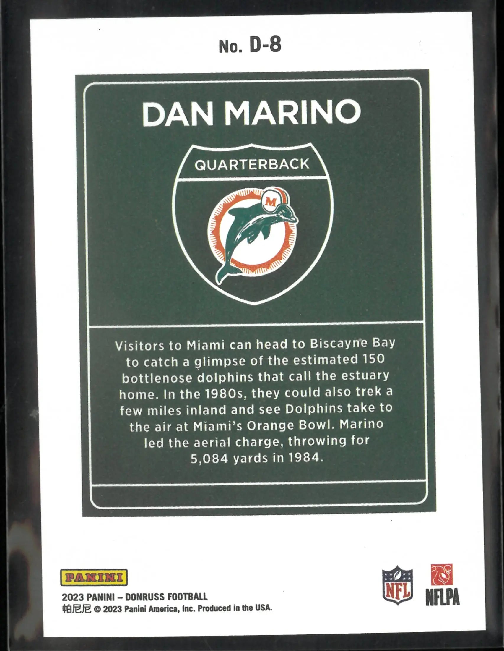 2023 Panini Donruss Downtown Dan Marino 