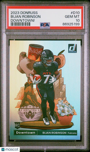 2023 Panini Donruss Downtown! Bijan Robinson RC Rookie PSA 10 