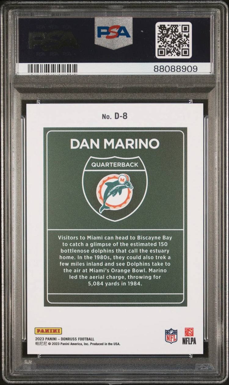 2023 Panini Donruss Downtown! Dan Marino PSA 10 