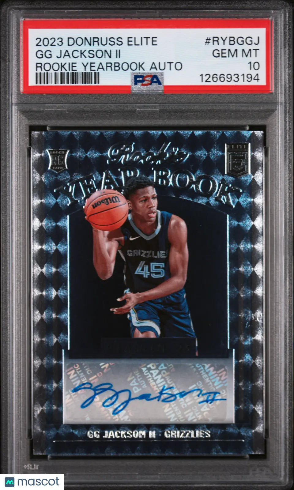 2023 Panini Donruss Elite Rookie Yearbook Auto GG Jackson II #RYBGGJ PSA 10 