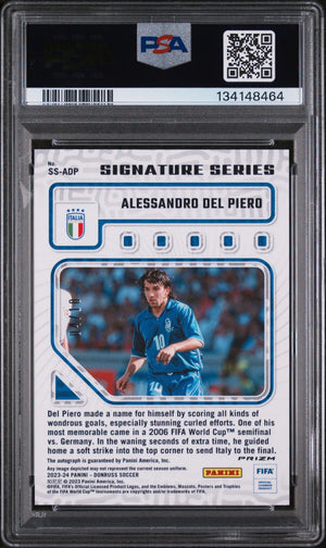 2023 Panini Donruss FIFA Dragon Signature Series Alessandro Del Piero /10 PSA A 