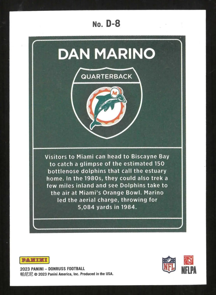 2023 Panini Donruss Football Dan Marino Downtown! 
