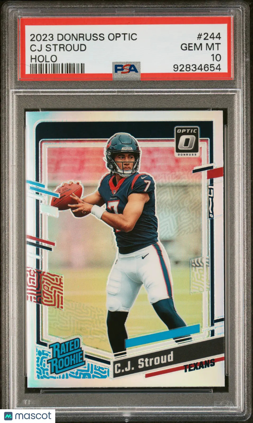 2023 Panini Donruss Optic CJ Stroud Rated Rookie RC Holo PSA 10 