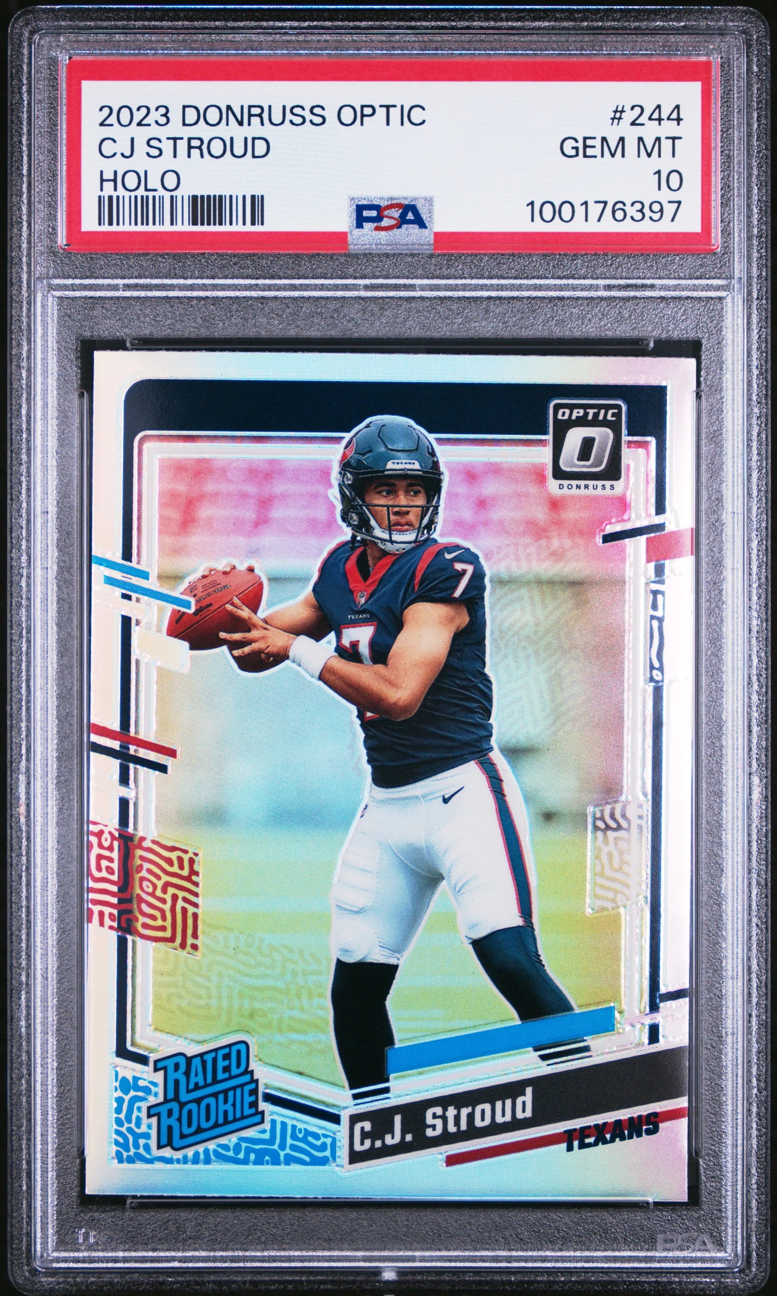 2023 Panini Donruss Optic CJ Stroud Rated Rookie RC Holo PSA 10 