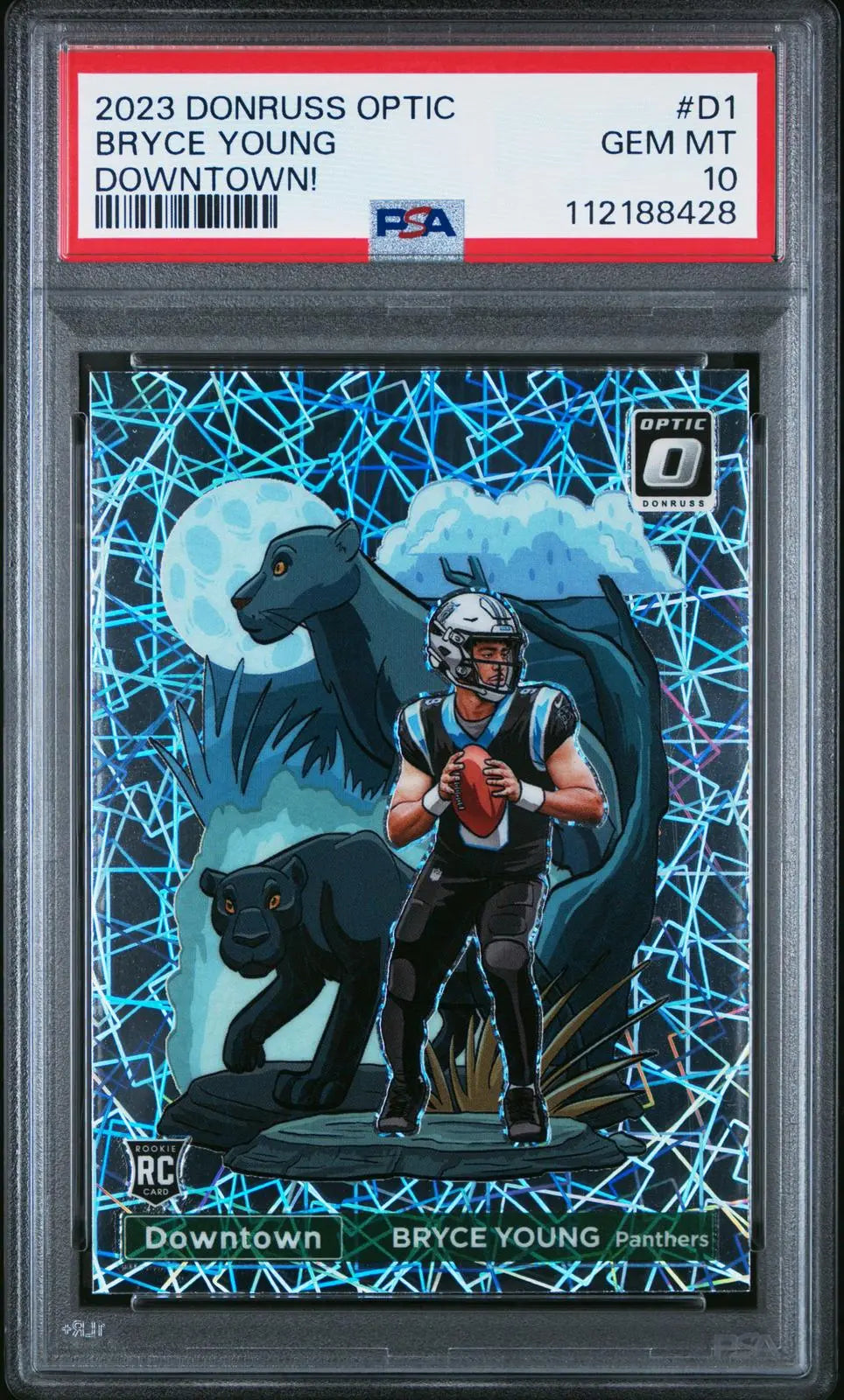 2023 Panini Donruss Optic Football Rookie Downtown! Bryce Young RC PSA 10 