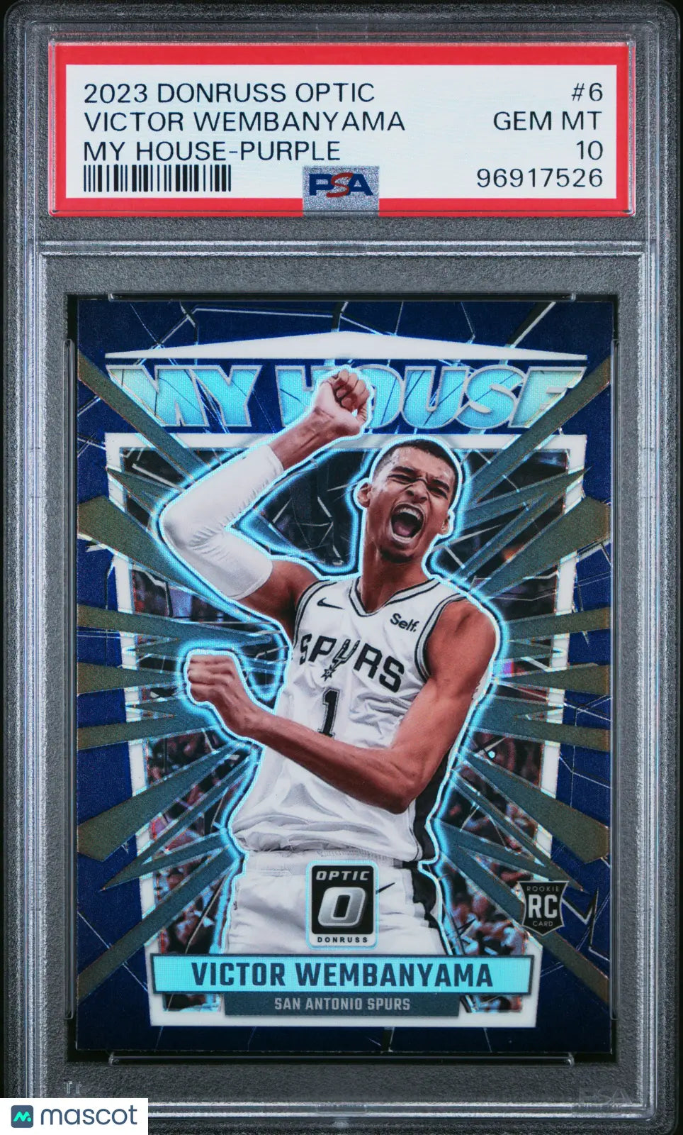 2023 Panini Donruss Optic My House Victor Wembanyama #6 Purple PSA 10 