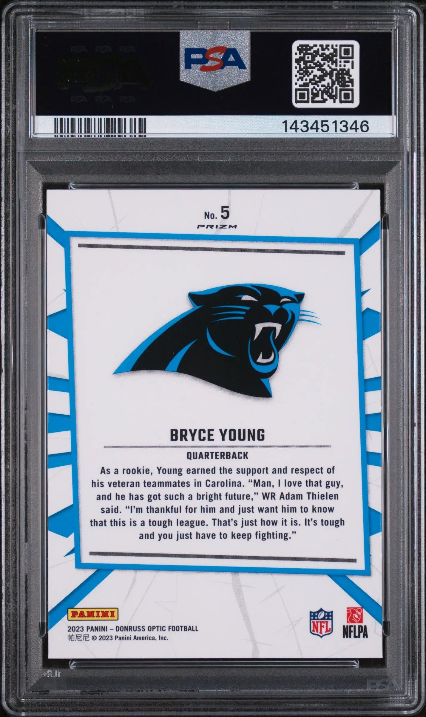 2023 Panini Donruss Optic My House! Rookie Bryce Young RC PSA 10 