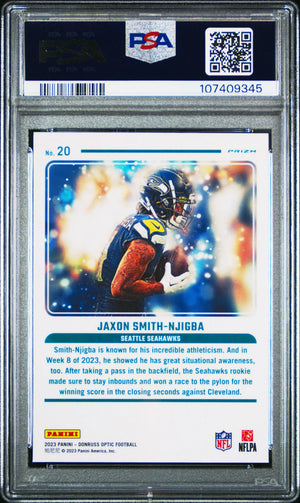 2023 Panini Donruss Optic Mythical Rookie Jaxon Smith-Njigba RC PSA 9 