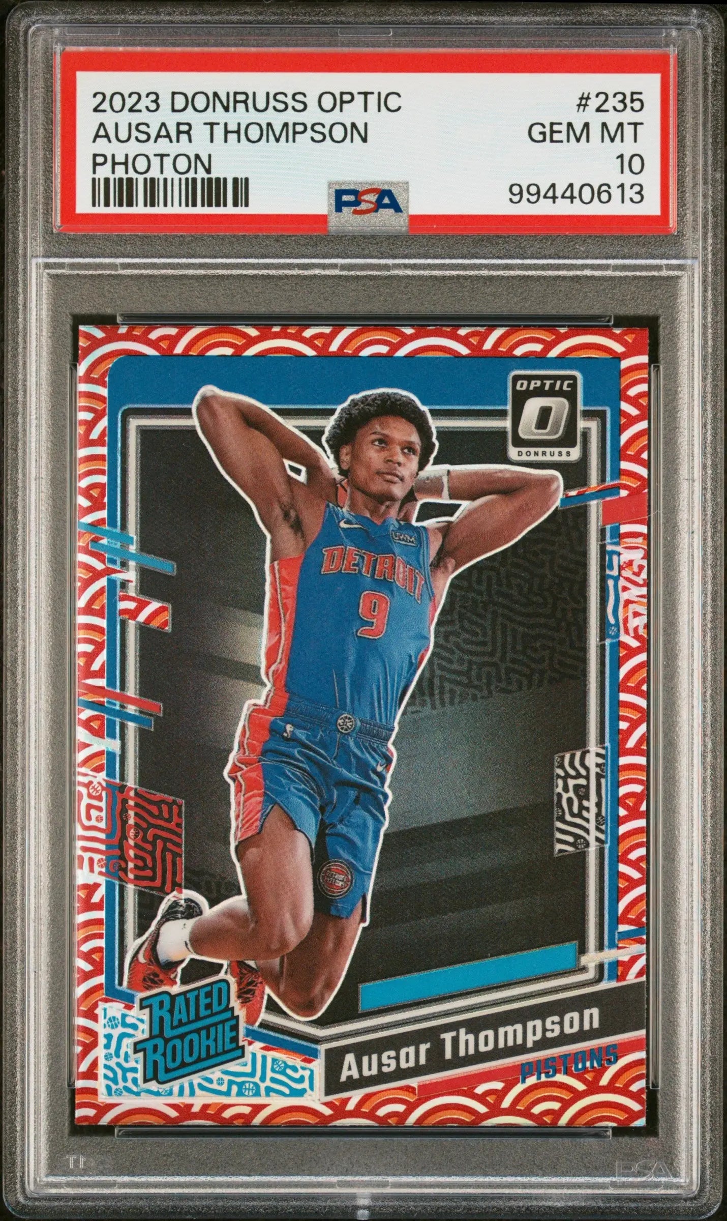 2023 Panini Donruss Optic Rated Rookie Ausar Thompson Photon RC SP PSA 10 