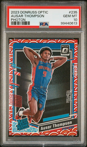 2023 Panini Donruss Optic Rated Rookie Ausar Thompson Photon RC SP PSA 10 