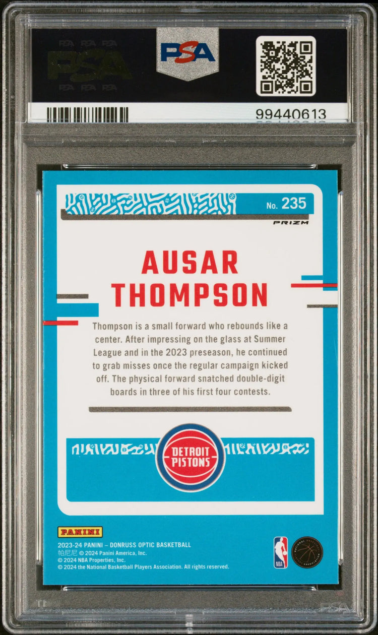 2023 Panini Donruss Optic Rated Rookie Ausar Thompson Photon RC SP PSA 10 
