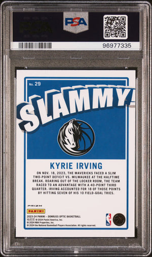 2023 Panini Donruss Optic Slammy! Kyrie Irving #29 PSA 10 