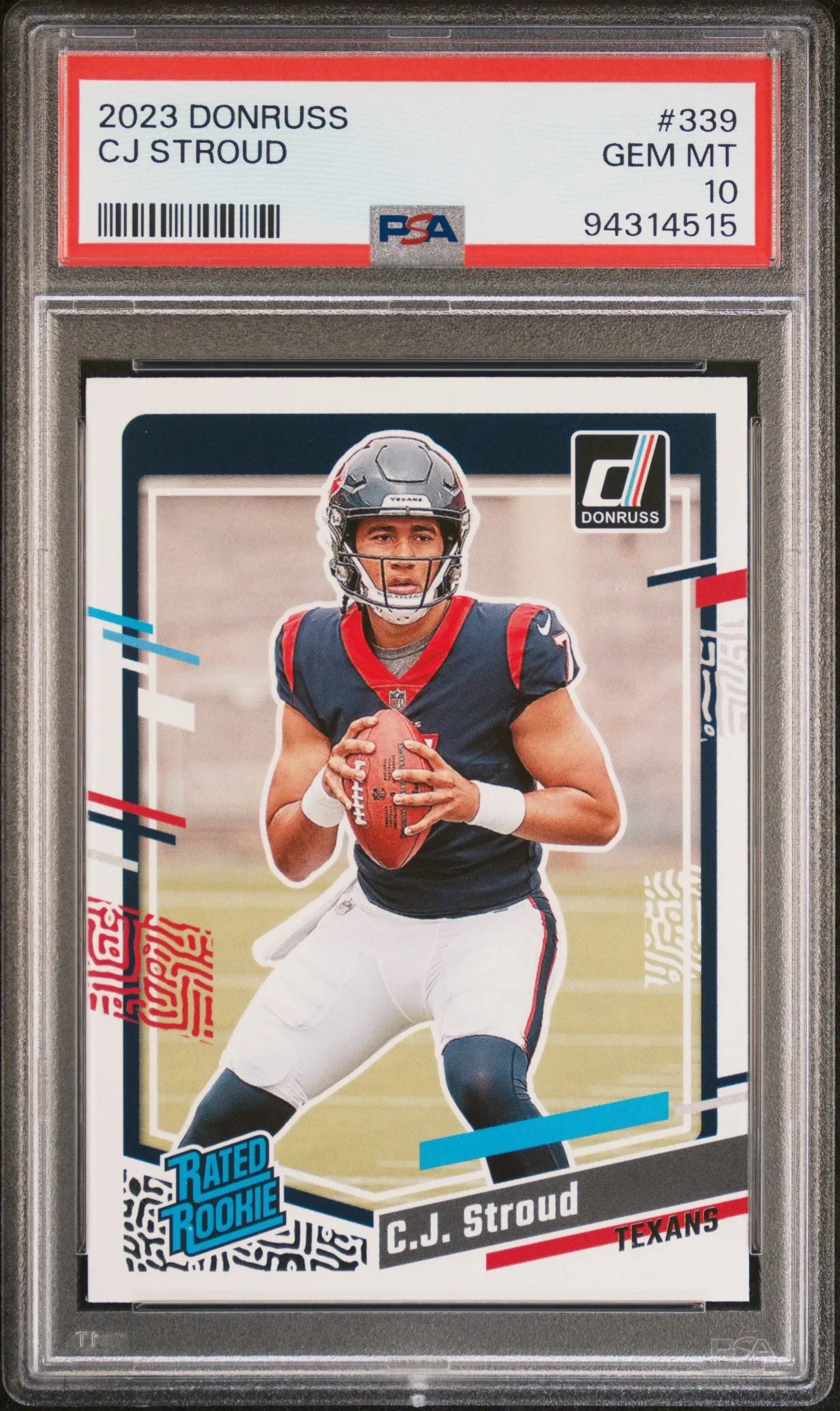 2023 Panini Donruss Rated Rookie CJ Stroud RC PSA 10 
