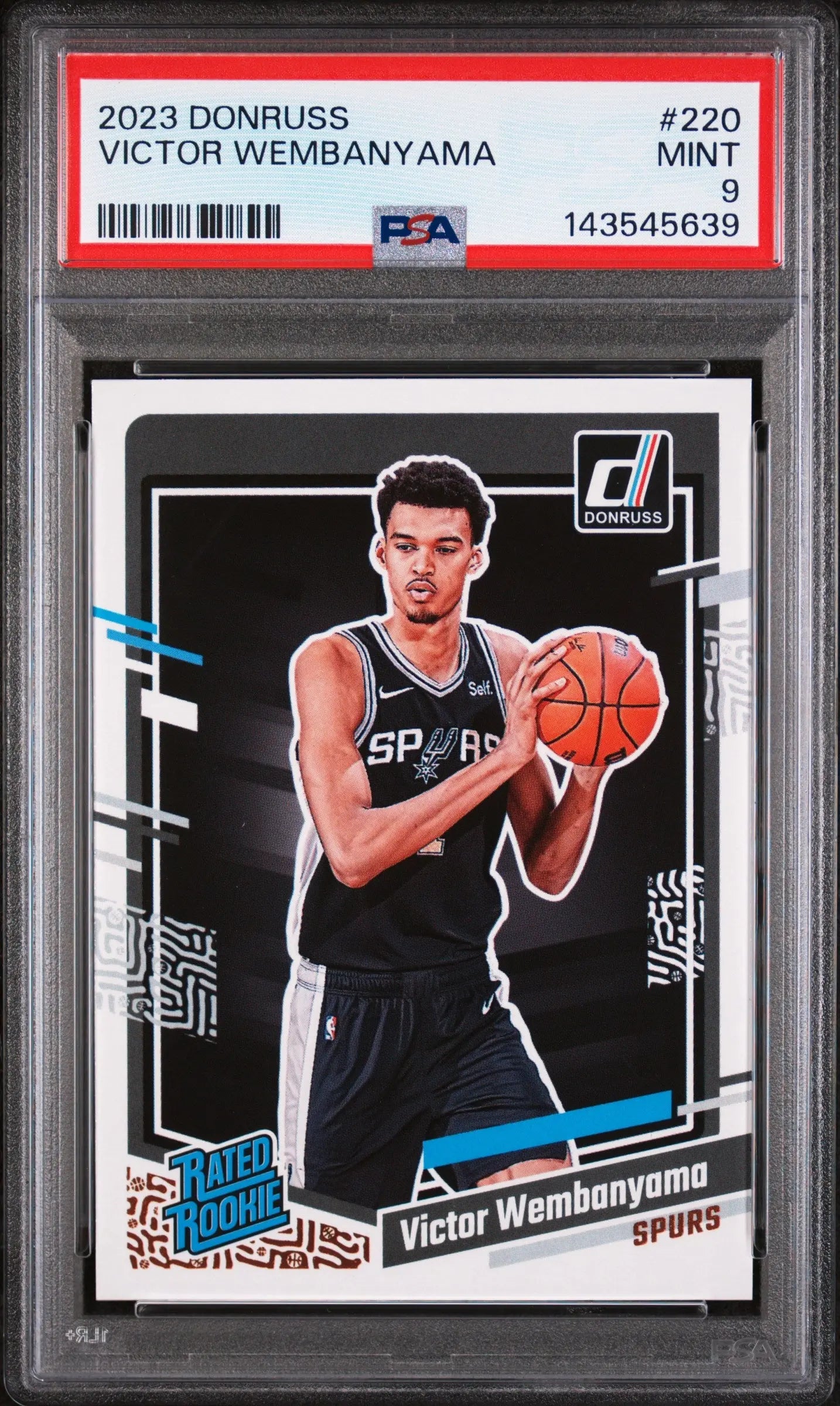 2023 Panini Donruss Rated Rookie Victor Wembanyama RC PSA 9 