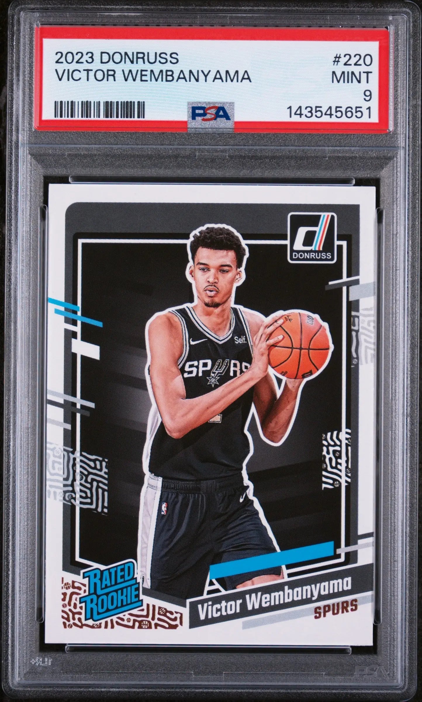 2023 Panini Donruss Rated Rookie Victor Wembanyama RC PSA 9 