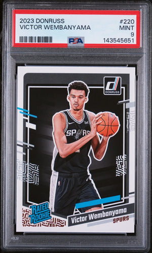 2023 Panini Donruss Rated Rookie Victor Wembanyama RC PSA 9 