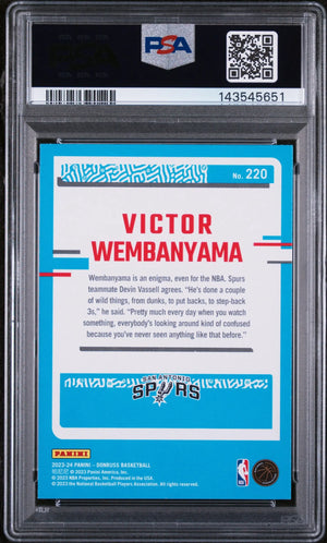 2023 Panini Donruss Rated Rookie Victor Wembanyama RC PSA 9 