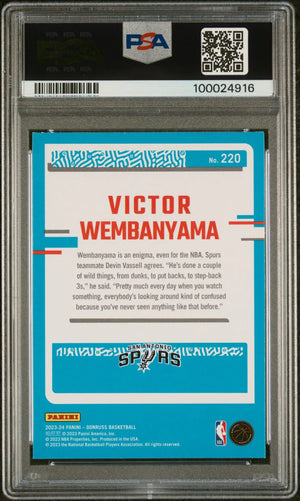 2023 Panini Donruss Victor Wembanyama Rated Rookie Holo Green Laser PSA 10 