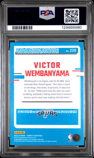 2023 Panini Donruss Victor Wembanyama Rated Rookie RC Red PSA 9 