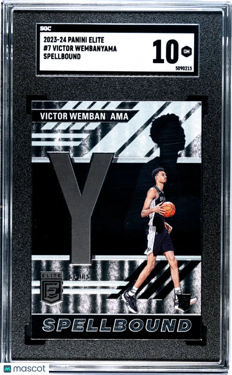 2023 Panini Elite Basketball Victor Wembanyama RC Spellbound Letter "Y" SGC 10 
