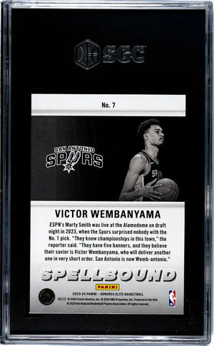2023 Panini Elite Basketball Victor Wembanyama RC Spellbound Letter "Y" SGC 10 