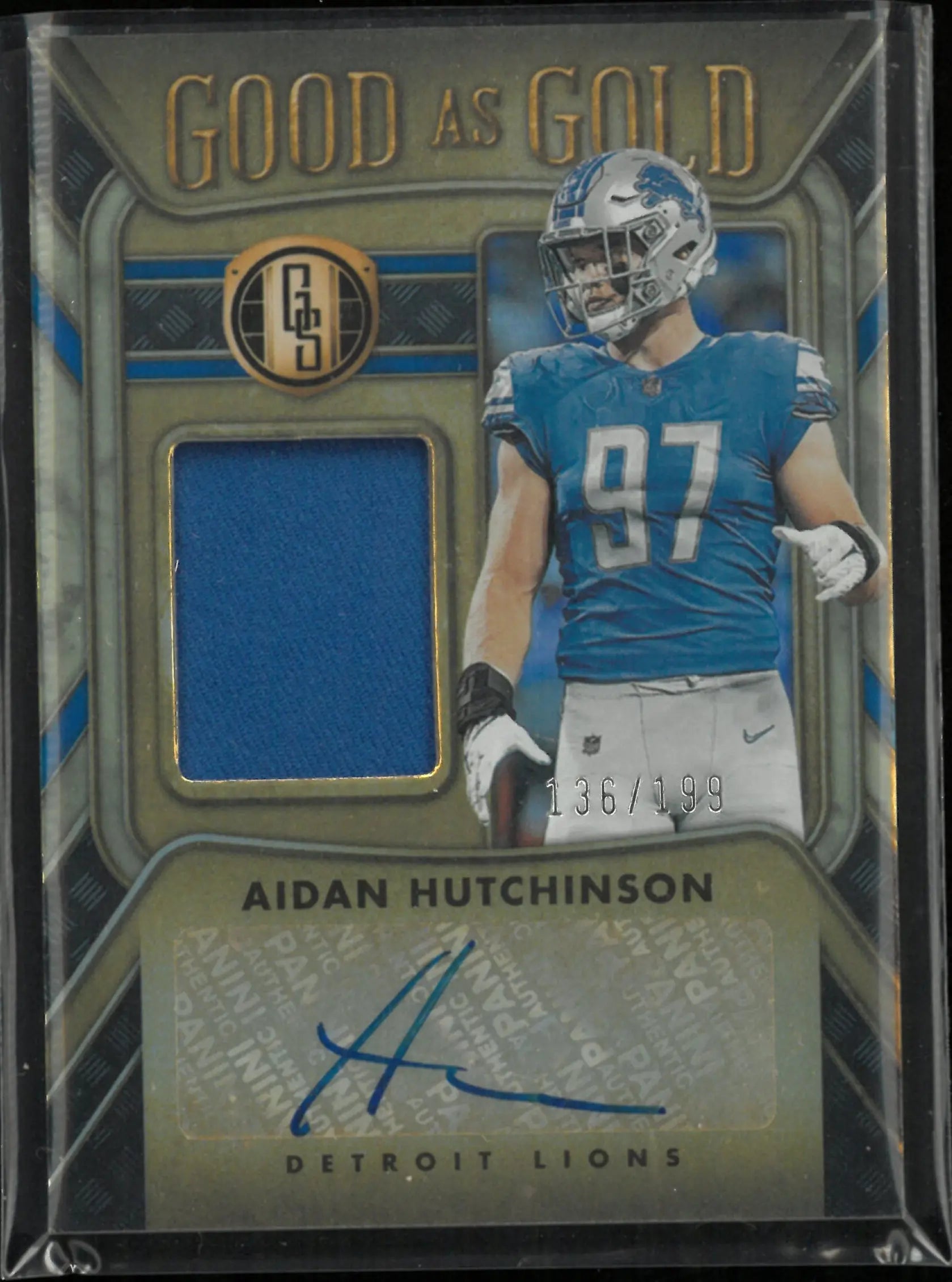 2023 Panini Good as Gold Autograph Patch Aidan Hutchinson Auto /199 