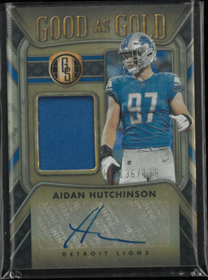 2023 Panini Good as Gold Autograph Patch Aidan Hutchinson Auto /199 