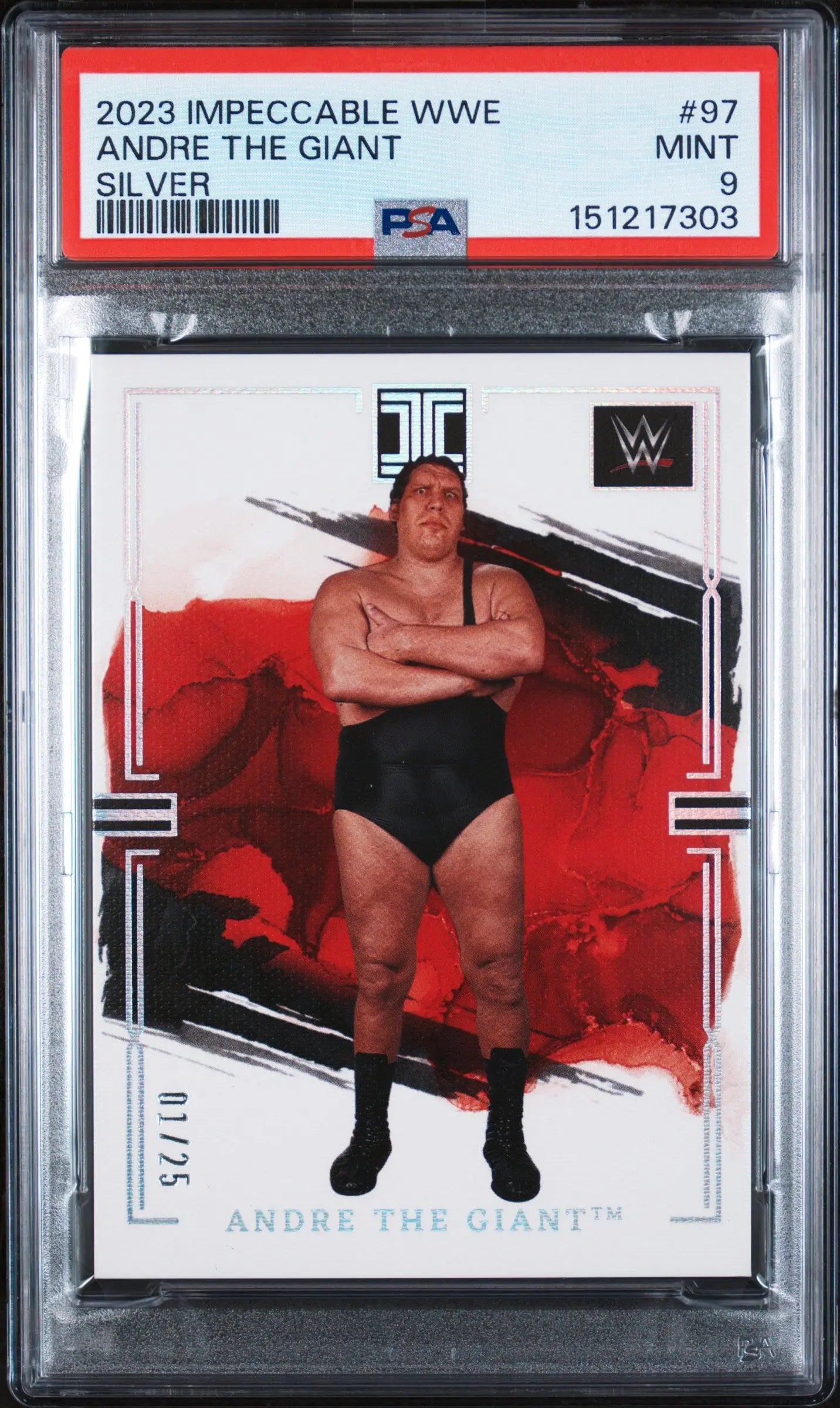 2023 Panini Impeccable WWE Andre The Giant Silver /25 PSA 9 