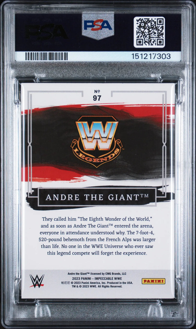 2023 Panini Impeccable WWE Andre The Giant Silver /25 PSA 9 