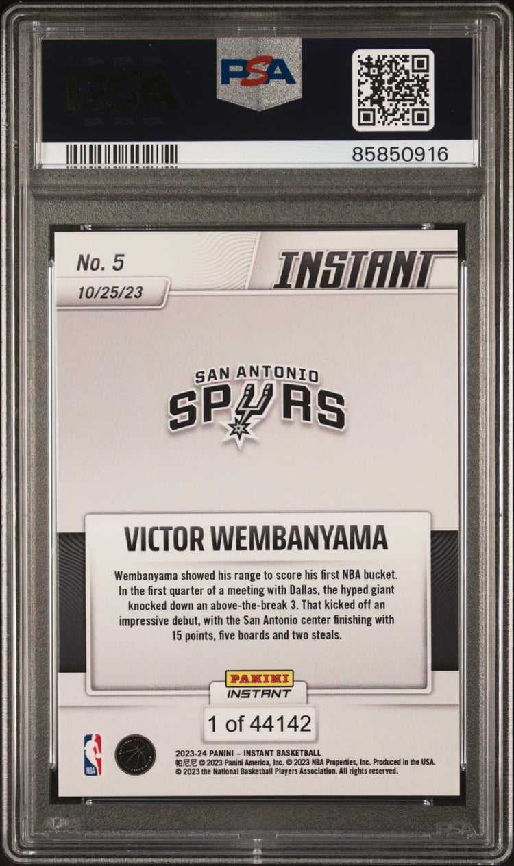 2023 Panini Instant Basketball Victor Wembanyama RC Rookie #5 PSA 10 