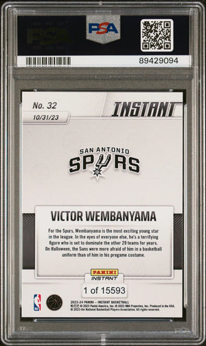 2023 Panini Instant Rookie Victor Wembanyama RC PSA 9 